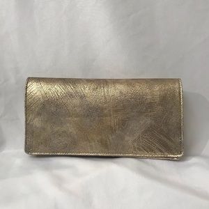 Streets Ahead Metallic Brushed Leather Clutch